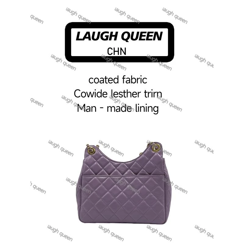 Laugh Queen手工打造真皮女士包时尚新款10720紫色新猫