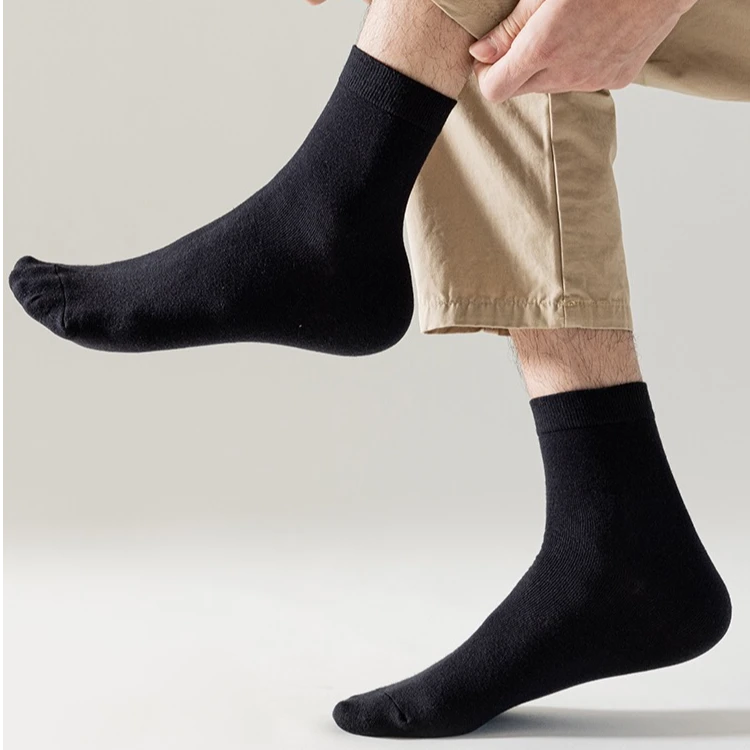 【5双装】2024新款时尚运动休闲透气中筒袜