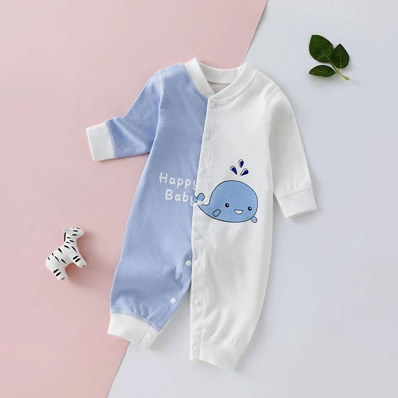 婴儿薄款连体衣夏季宝宝无骨内衣纯棉哈衣儿童长袖爬服0-3-9个月