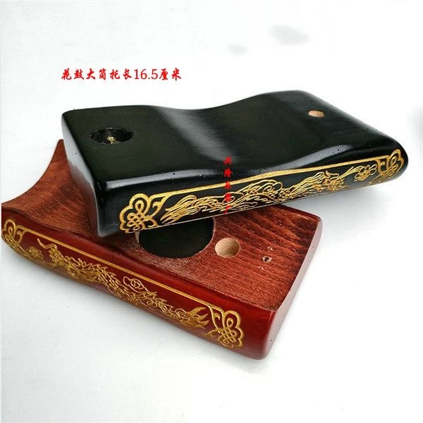 硬木花鼓大筒,采调胡托,乐器配件二胡配件圆筒二胡托,长16.5厘米