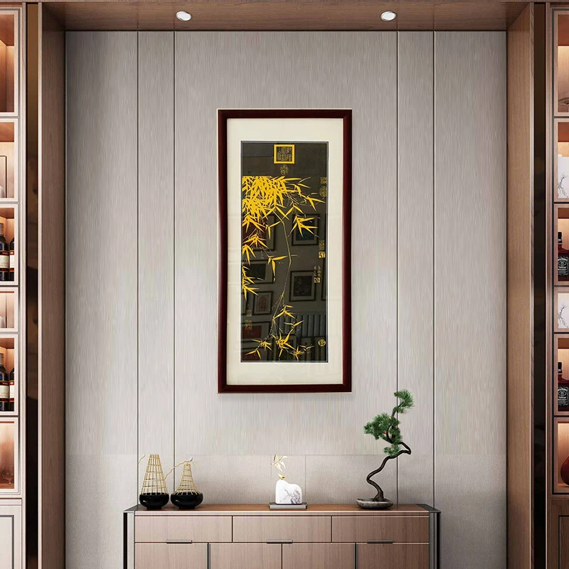 金石拓片   明代.王绂（淇渭图）古风 竖款   纯手工拓制 非印刷品