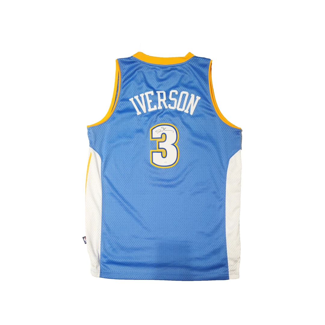 【臻荟签】NBA-亲签球衣 艾弗森签名掘金SW收藏 装裱 （含JSA证书）