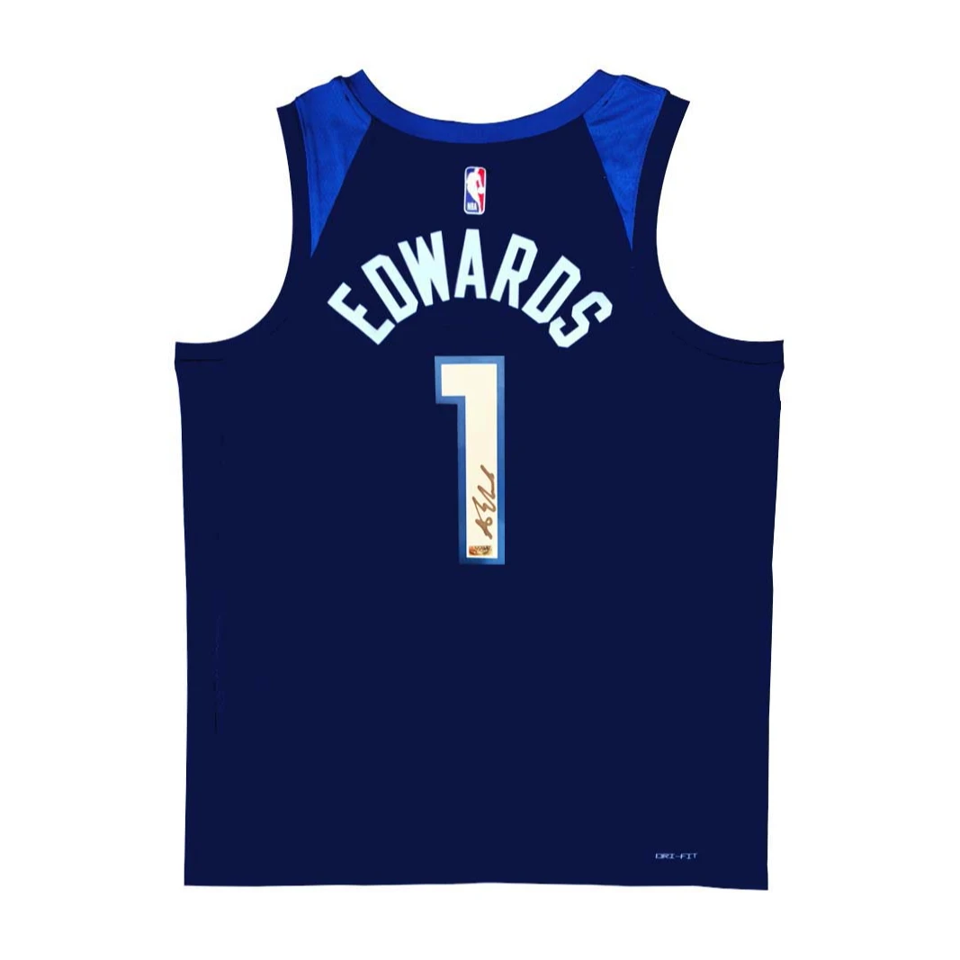 【臻荟签双11】NBA亲签球衣爱德华兹森林狼队1号SW收藏含PANINI证书