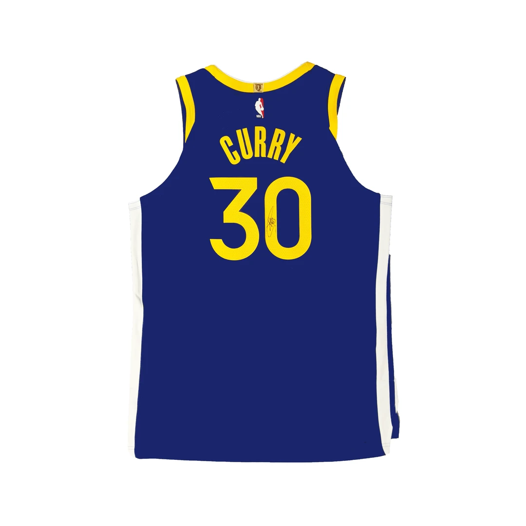 【臻荟签】NBA-亲签球衣 库里签名7冠标AU收藏 装裱 （含USA双证书）