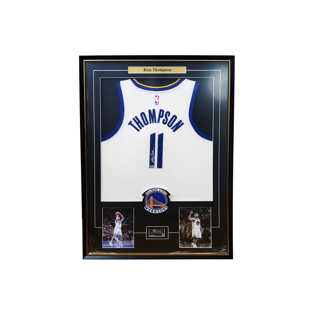 【臻荟签】NBA-亲签球衣 汤普森签名勇士队白SW 装裱 （含FA证书）