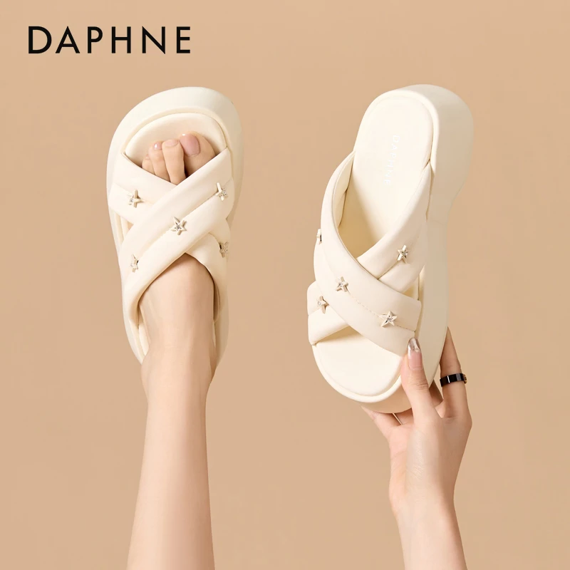 时尚拖鞋女外穿2025夏季新款网红配裙子百搭厚底凉拖