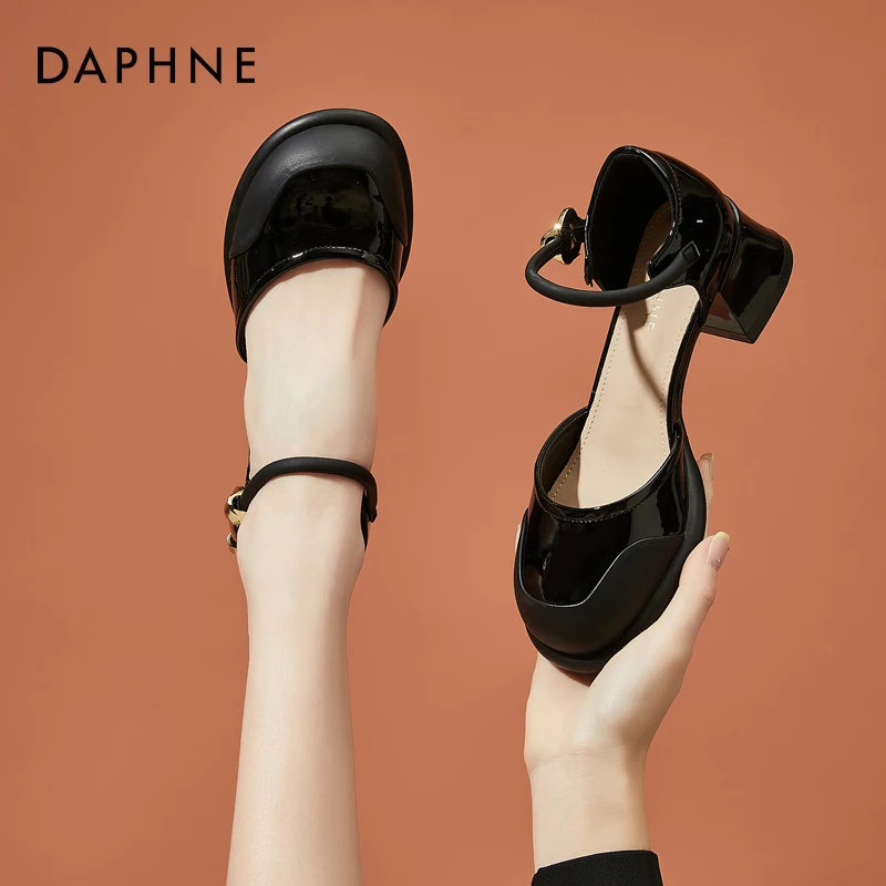 Daphne/达芙妮百搭玛丽珍包头单鞋2025秋季新款复古可爱风女凉鞋