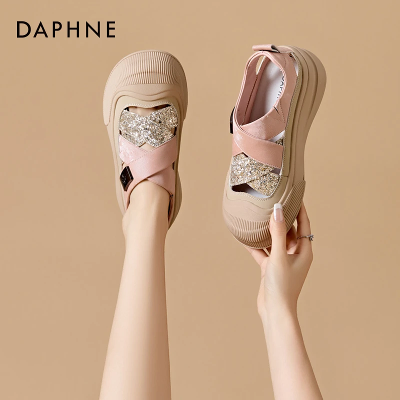 镂空凉鞋2025春季新款百搭时尚女鞋休闲运动鞋款单鞋