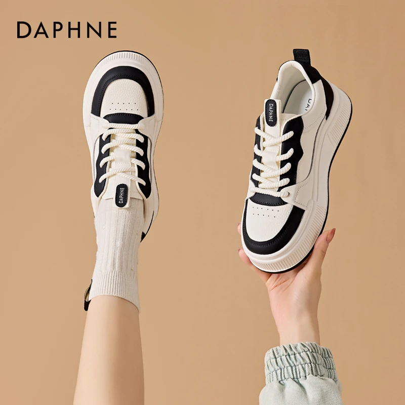 达芙妮厚底时尚小白鞋女2025春季新款运动休闲鞋软底百搭潮流板鞋