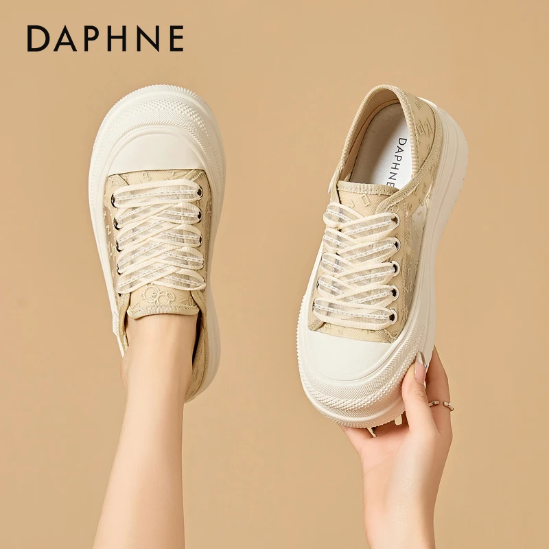 Daphne/达芙妮网面透气小白鞋2025秋季新款两穿运动休闲鞋百搭鞋