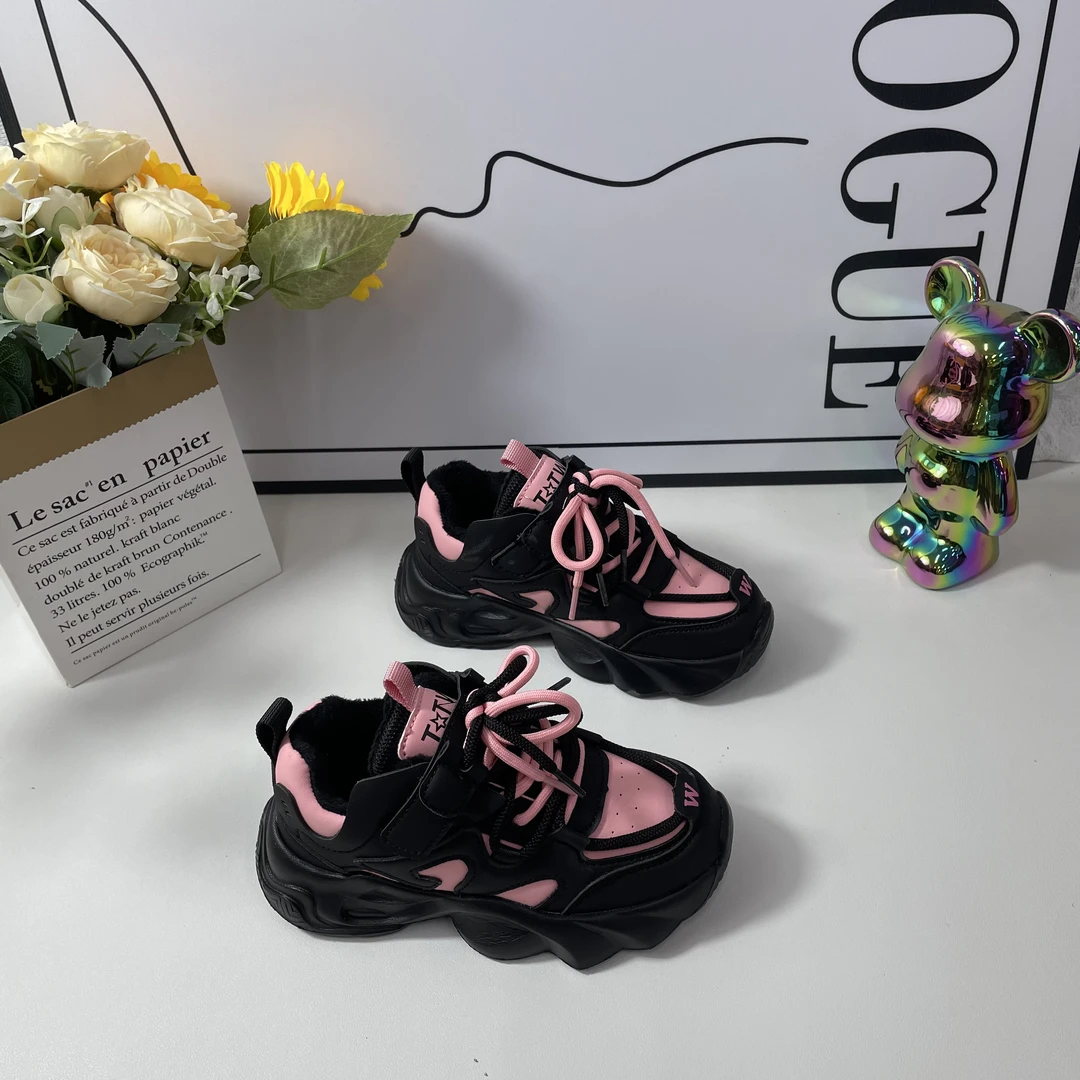 A5 2601女童冬季新款舒适百搭皮面运动鞋30-41