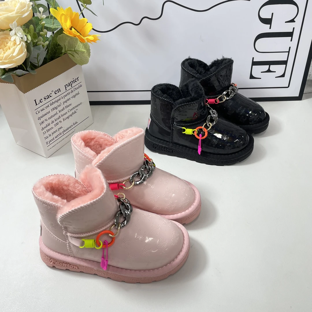 B11  A02儿童冬季新款舒适百搭雪地靴32-37