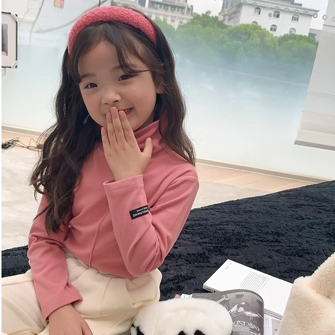 高领德绒打底衫女童儿童秋冬季女孩子衣服长袖内搭亲子装百搭洋气
