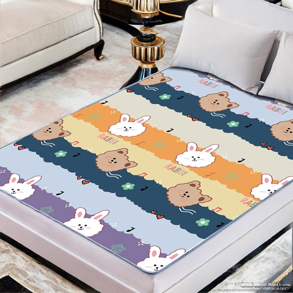 婴儿隔尿垫大尺寸可水洗超大防水儿童宝宝可爱护理垫整床防漏床单