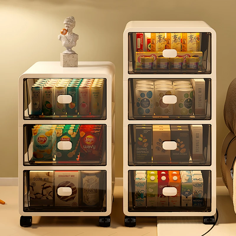 抽屉式收纳柜客厅卧室浴室多层收纳储物柜抽零食置物架桌下收纳柜