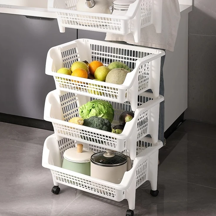 厨房置物架菜篮置物架蔬菜架子落地多层卫生间浴室收纳架整理神器