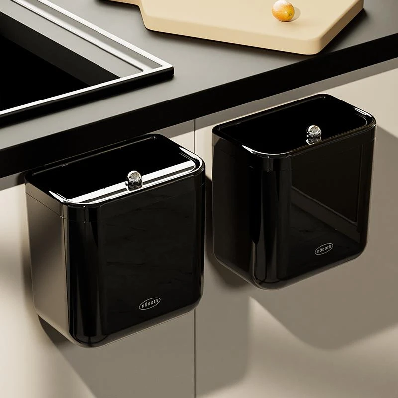 房垃圾桶壁挂家用厕所化妆室带盖子翻盖厨余整体橱柜挂式大垃圾桶