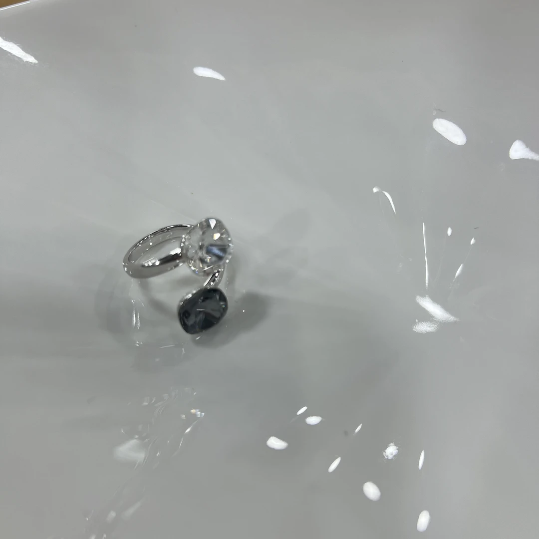 合金戒指 日系轻奢彩色超闪开口戒指156