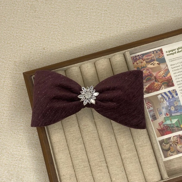 时尚简约点缀蝴蝶结弹簧夹323