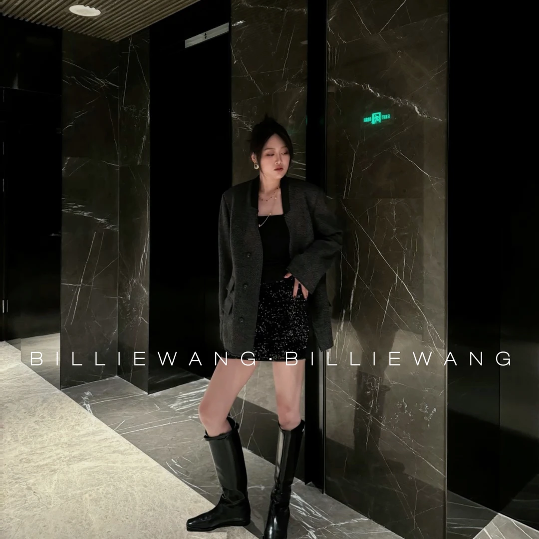 BW独立设计师高定系列｜英式老钱风｜绵羊毛深灰西装外套