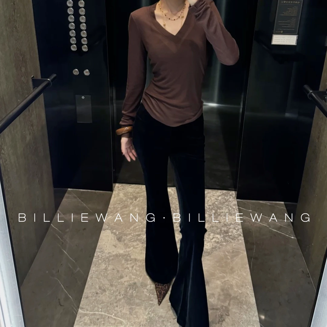 BW独立设计师高定系列｜巅峰之作｜超模腿～丝绒微喇裤