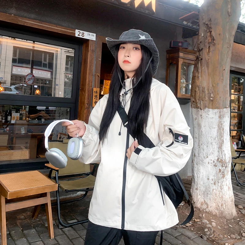 HFJY春秋季外套男女同款冲锋衣2024新款爆款小个子夹克登山服户外