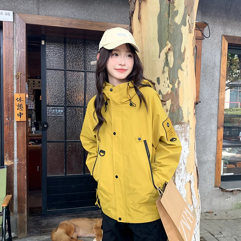 HFJY春秋季外套男女同款冲锋衣2025新款爆款小个子夹克登山服户外