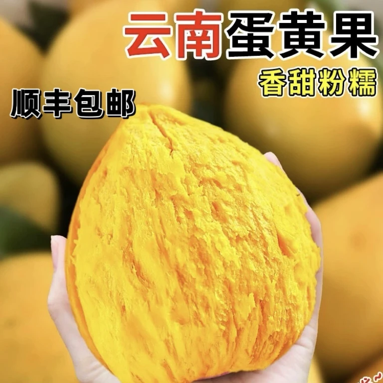 【顺丰包邮】云南蛋黄果鸡蛋果1-5斤粉糯香甜热带稀有水果狮头果