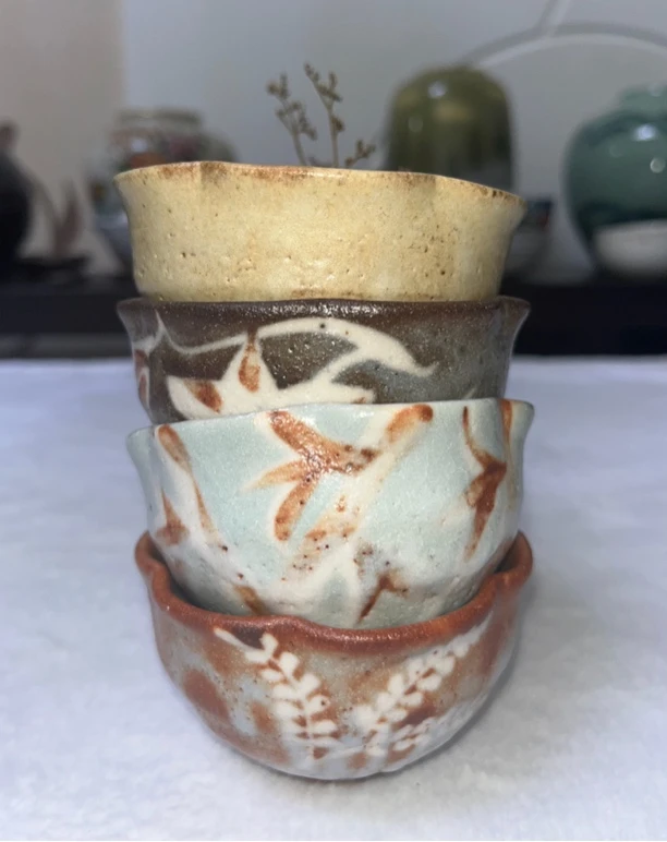 志野花朵主人杯 稀少款