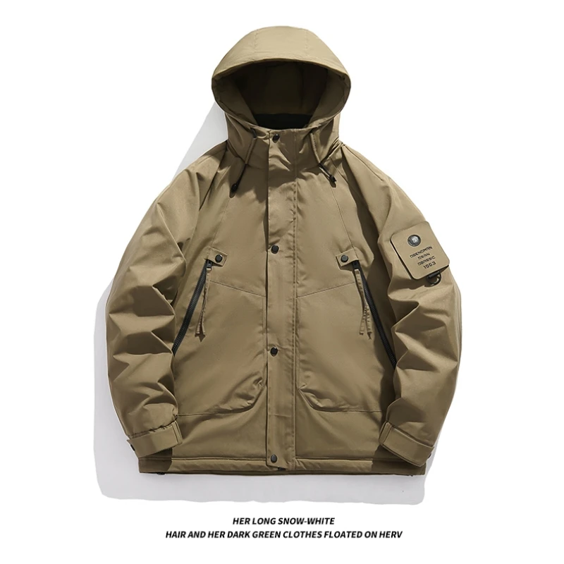 多多外贸VIVIAN羽绒服男女同款冬季2024新款工装冲锋衣潮保暖外套