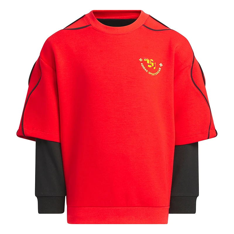 阿迪达斯Adidas长袖时尚春季套头运动男小童圆领卫衣 JM5837