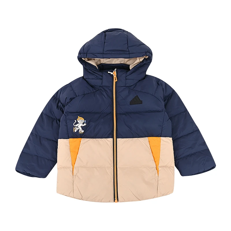 Adidas阿迪达斯冬季新款男婴童连帽上衣保暖休闲羽绒服JJ5013