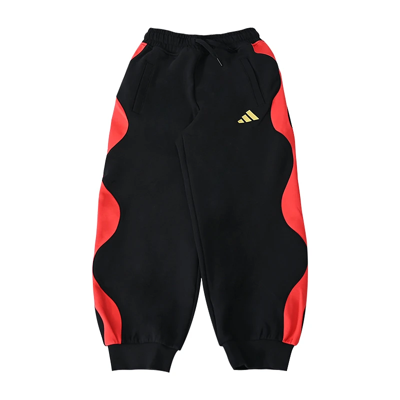 阿迪达斯Adidas25年春季儿童女童休闲裤男小童针织长裤 JM5843