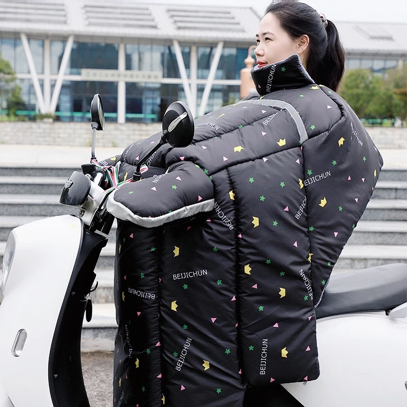 电动车挡风被适用冬季挡风被电动车挡风踏板电动车女加绒加厚双层