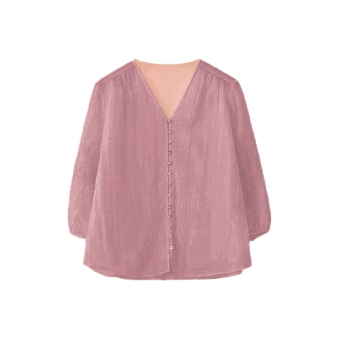 夏季新品高支纱醋酸汉麻面料休闲清凉开衫24122