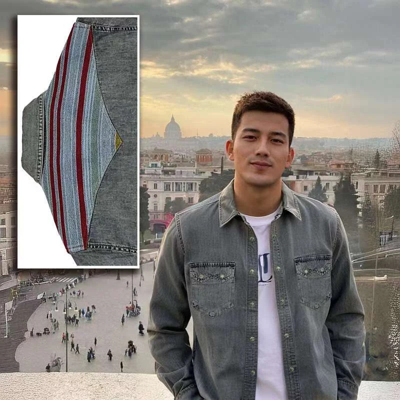 夕木诚品Cowboy男装春秋酵素休闲纯棉水洗绣花长袖衬衫牛仔复古