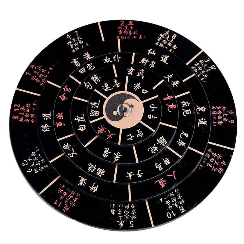 罗盘小六任盘多功能转盘高精度专业五层转动活盘八卦盘现代综合盘