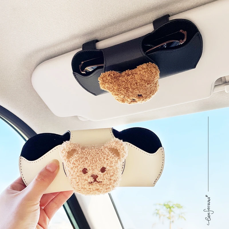 车载眼镜夹收纳神器多功能磁吸汽车遮阳板墨镜夹车内装饰用品大全