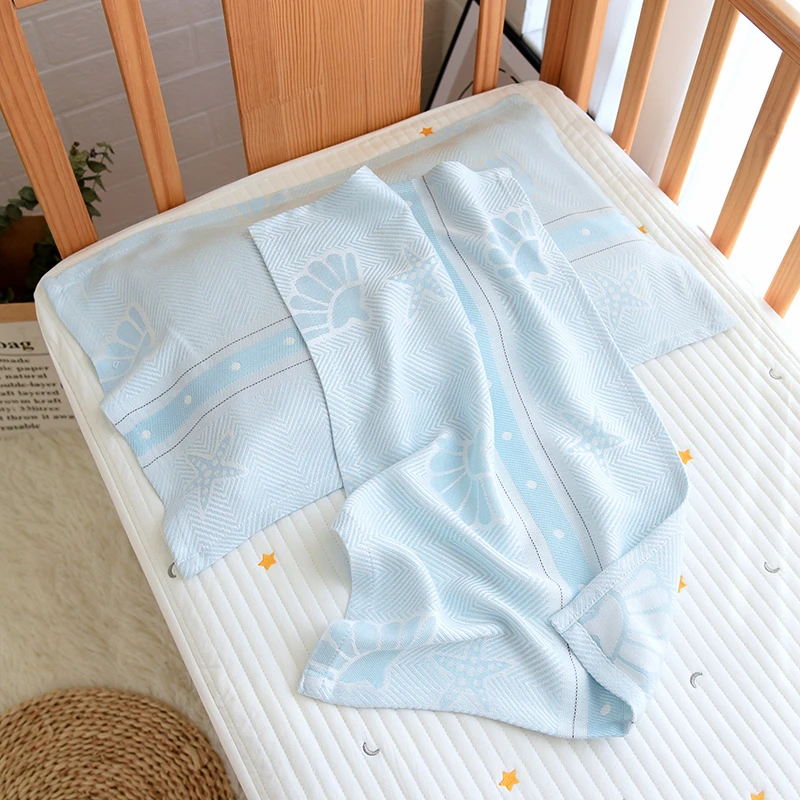 新生儿竹纤维冰丝枕巾婴儿枕头盖巾四季吸汗透气凉感宝宝枕头巾