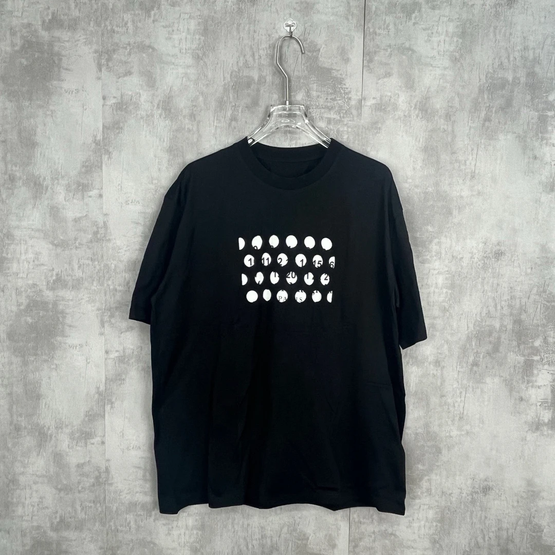 Maison Margiela  圆洞漏空数字Logo短袖 黑色 全新 尺码任选
