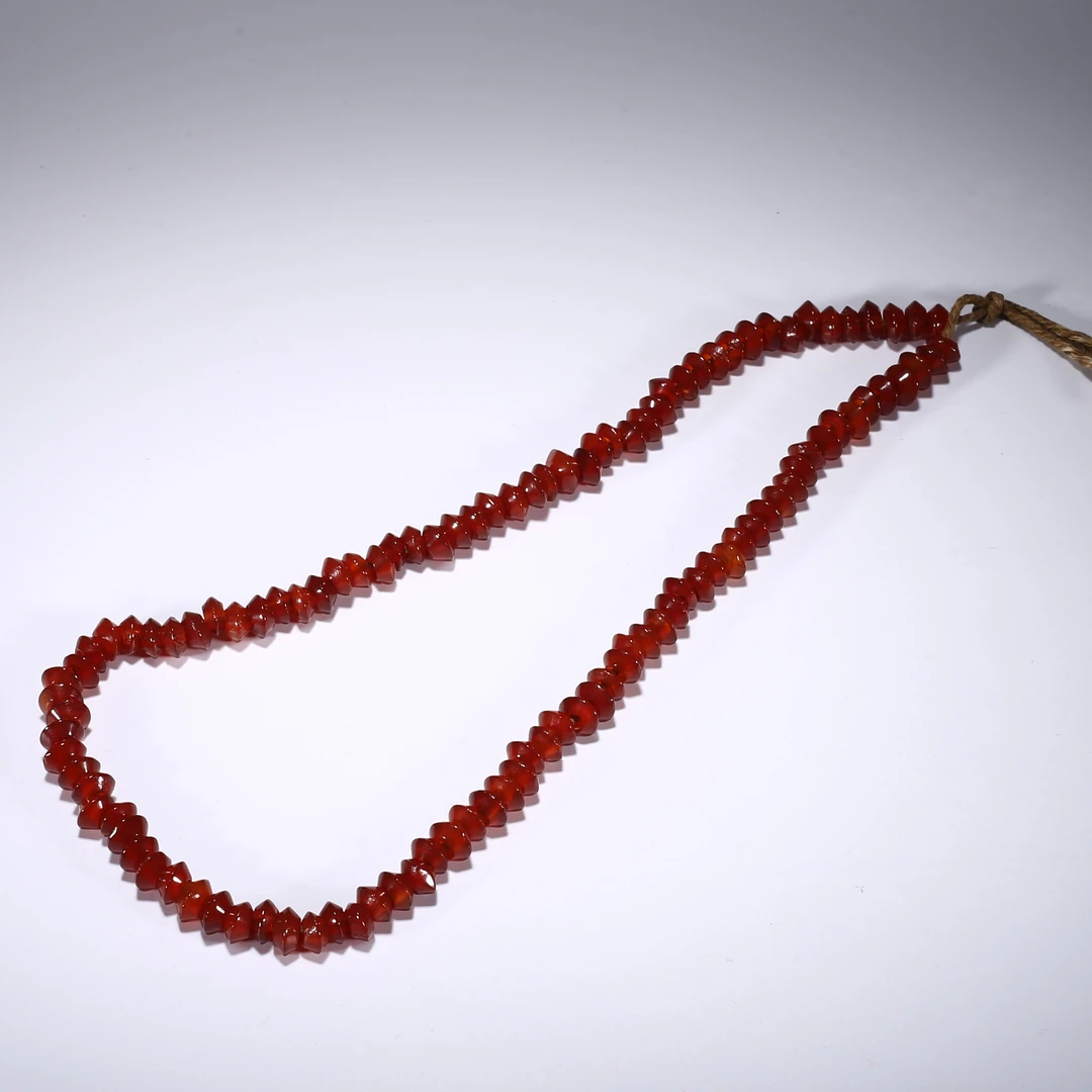 【济文阁】JWYS20120852清晚期 红玛瑙碟形珠项链