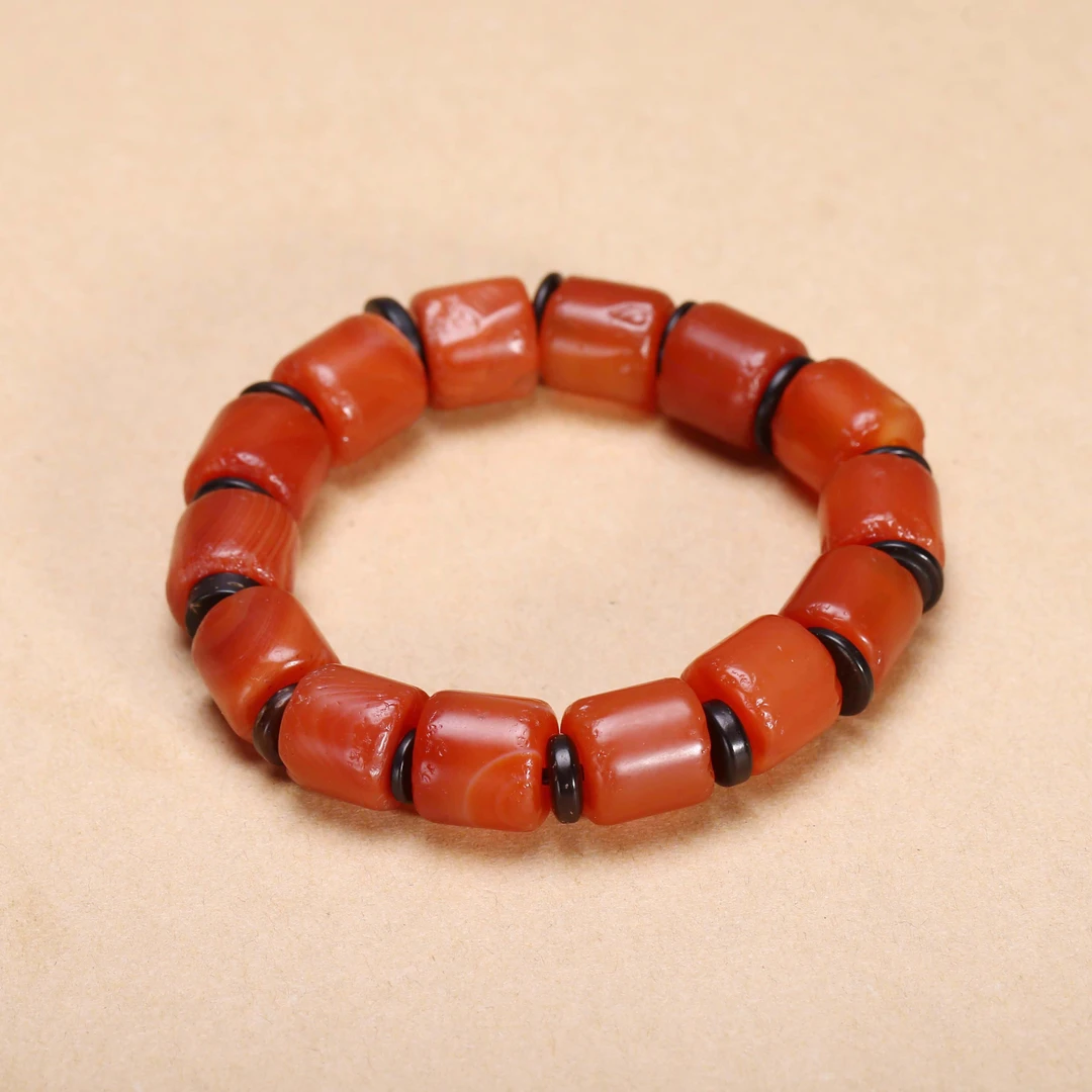 【济文阁】JFYG20111555清代 红玛瑙剁珠手串