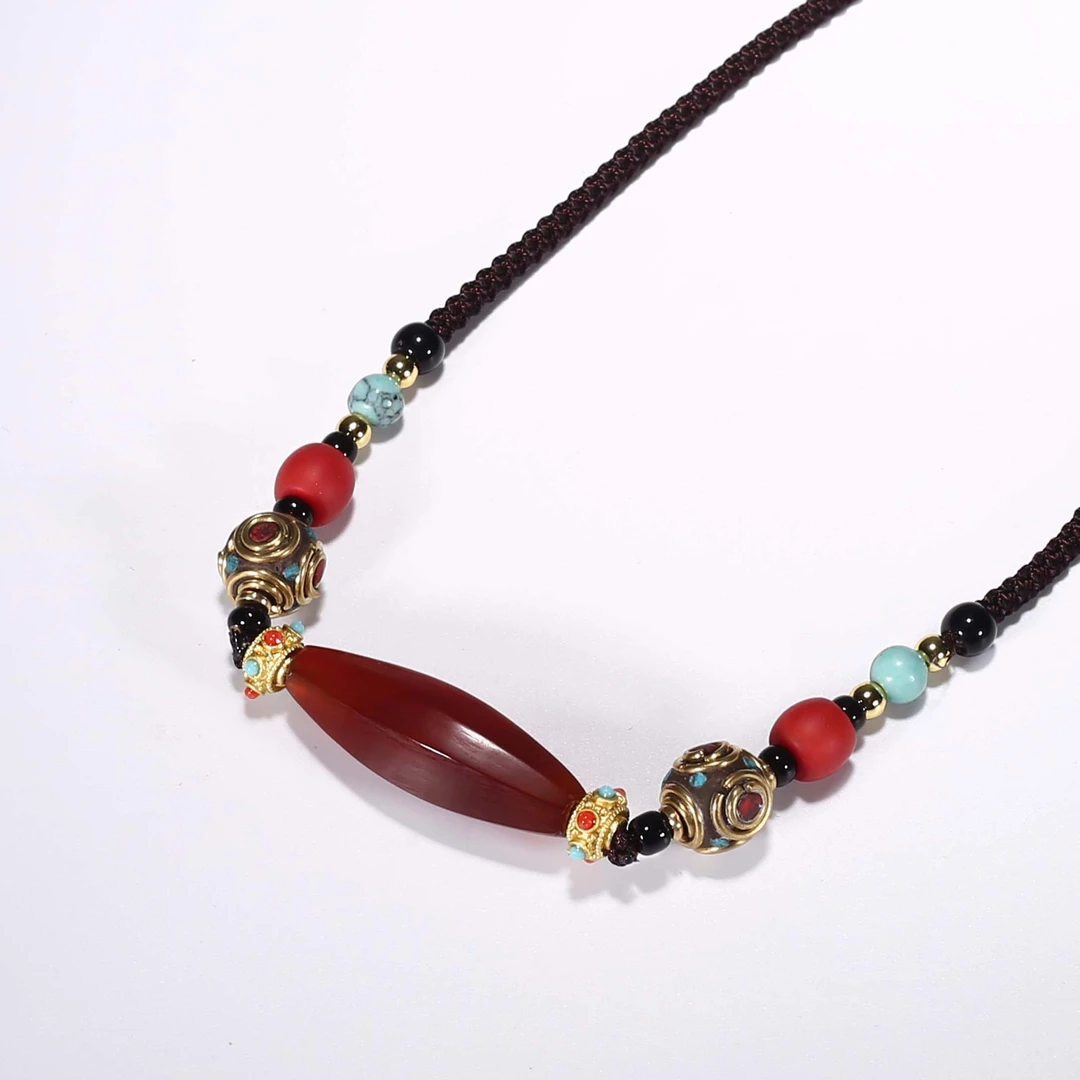 清代 18-19世纪/多棱形玛瑙珠/JGS20120914/收藏//【济文阁】