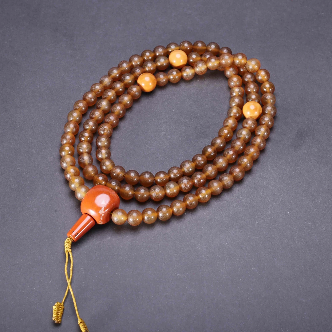 【济文阁】JZYM20110703清代 黄玛瑙念珠