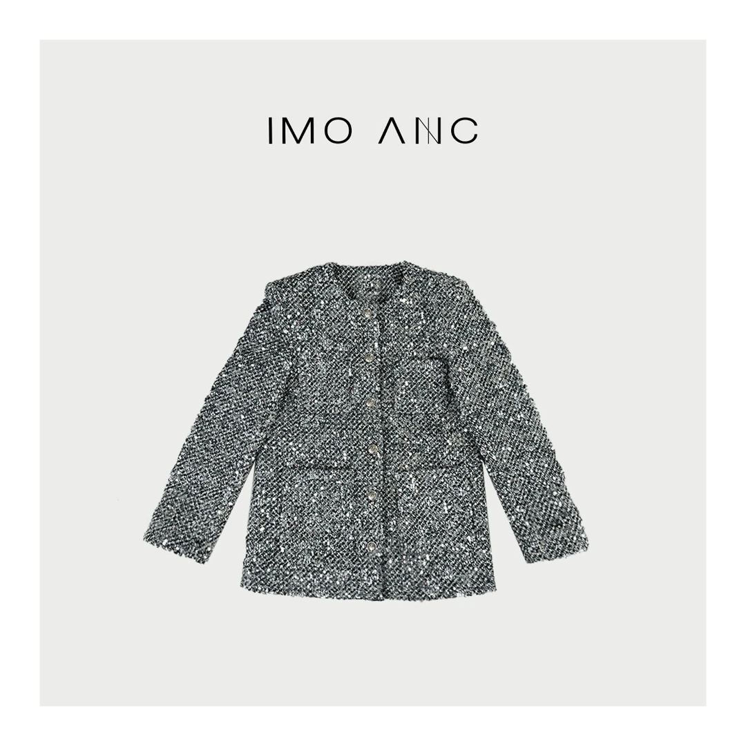 IM SO FANCY【NO退NO换】灯火阑珊小香风闪片重工西装SQ856