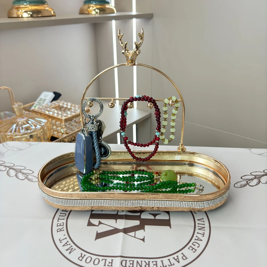 首饰收纳盘桌面摆件钥匙挂盘