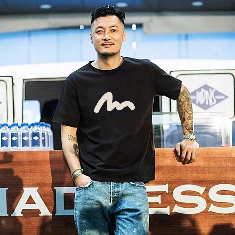 夏季重磅男士短袖纯棉T恤260克重磅T恤衫轻奢休闲百搭印花上衣潮