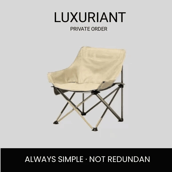 户外休闲折叠椅子便携式野餐月亮椅钓鱼沙滩露营靠背椅加宽黑色凳