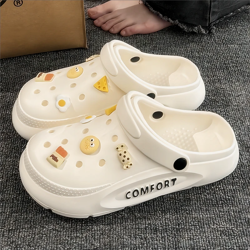 踩屎感洞洞鞋女款2025新款爆款夏季清凉沙滩休闲情侣拖鞋女款外穿