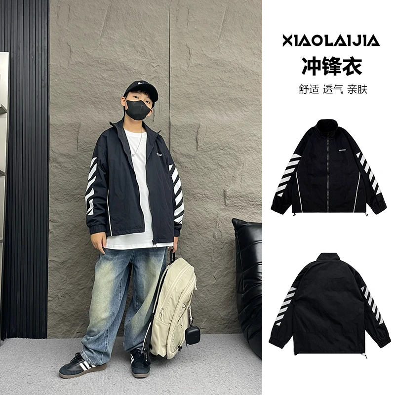 【现货】WT890小赖家亲子2023秋装新款宽松冲锋衣男童运动防水外套